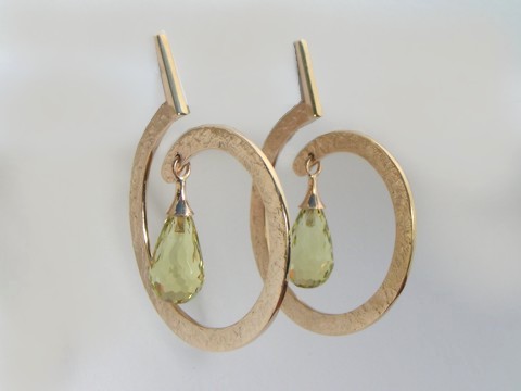 lemon quartz earrings